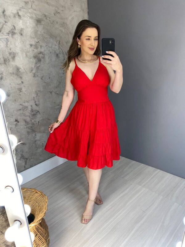 vestido vermelho curto