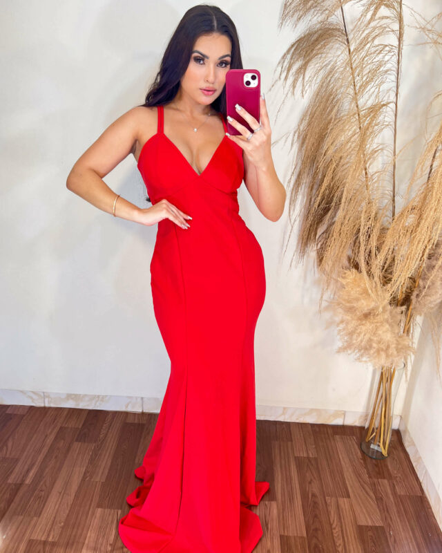 vestido vermelho madrinha