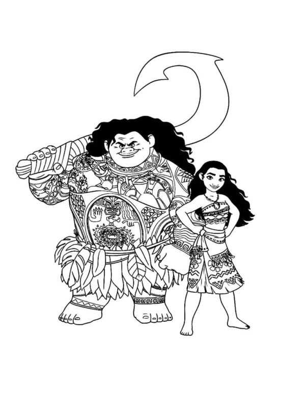 Desenho Para Colorir Moana