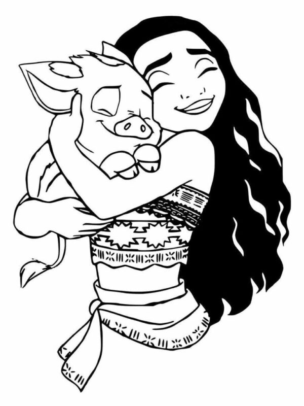 Desenho Para Colorir Moana