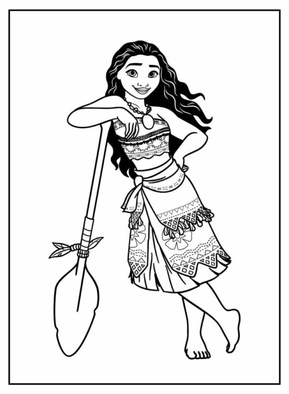 Desenho Para Colorir Moana