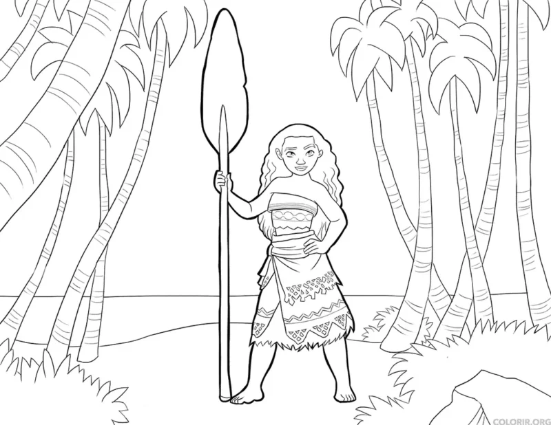 Desenho Para Colorir Moana