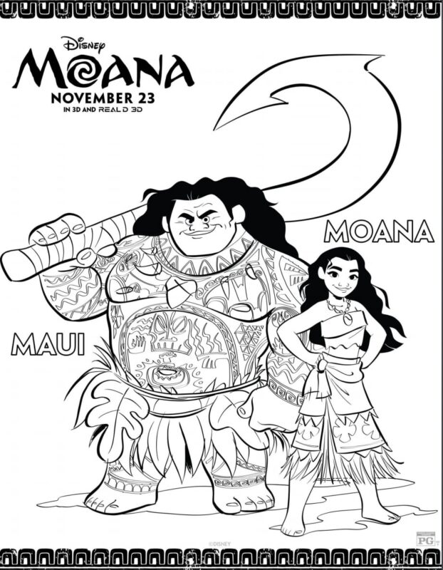 Moana Coloring Page