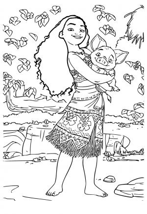 Moana Coloring Page