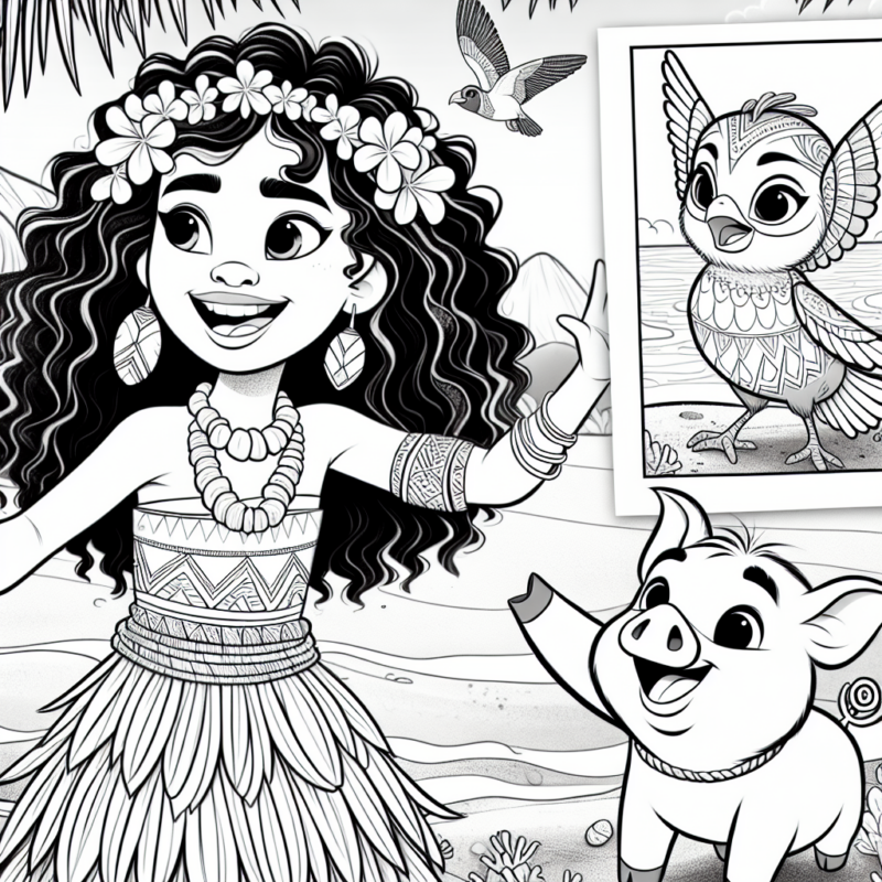 Moana Coloring Page