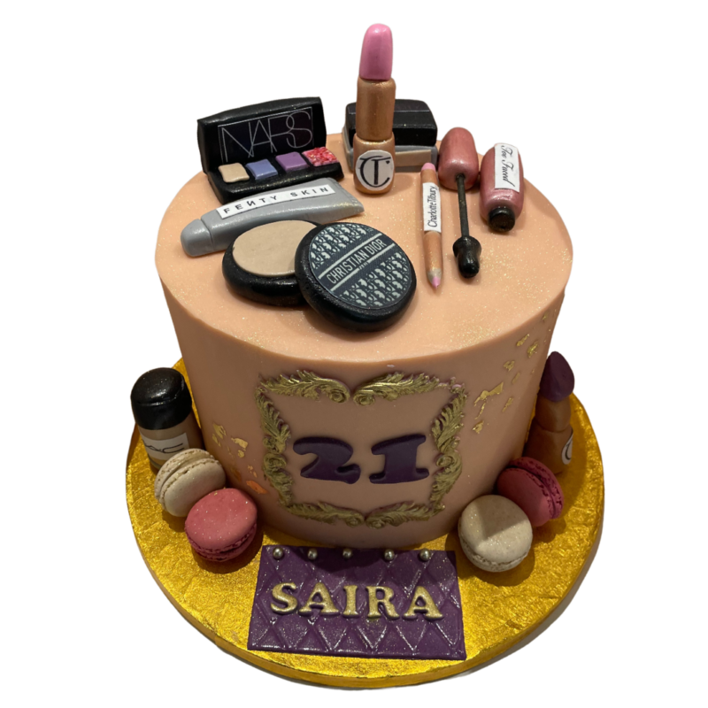 Makeup Decorated Cake