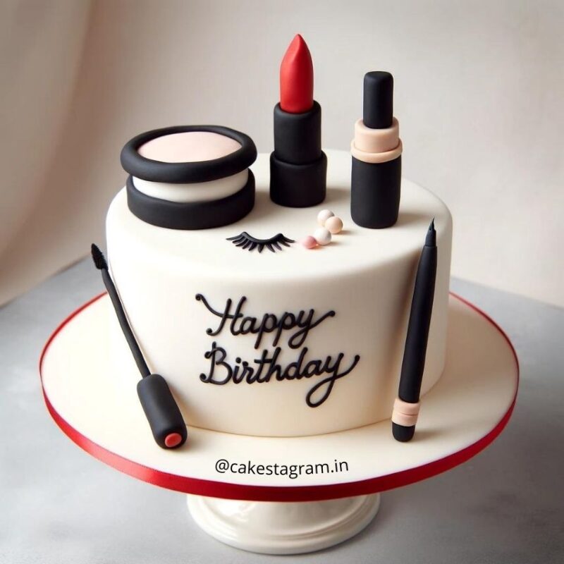 Makeup Decorated Cake