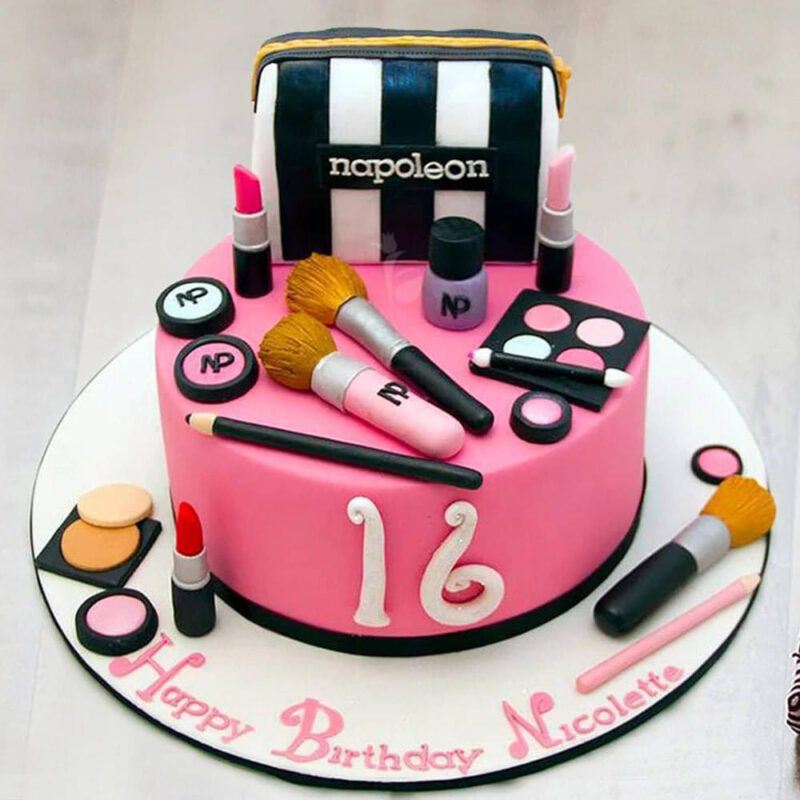 Makeup Decorated Cake