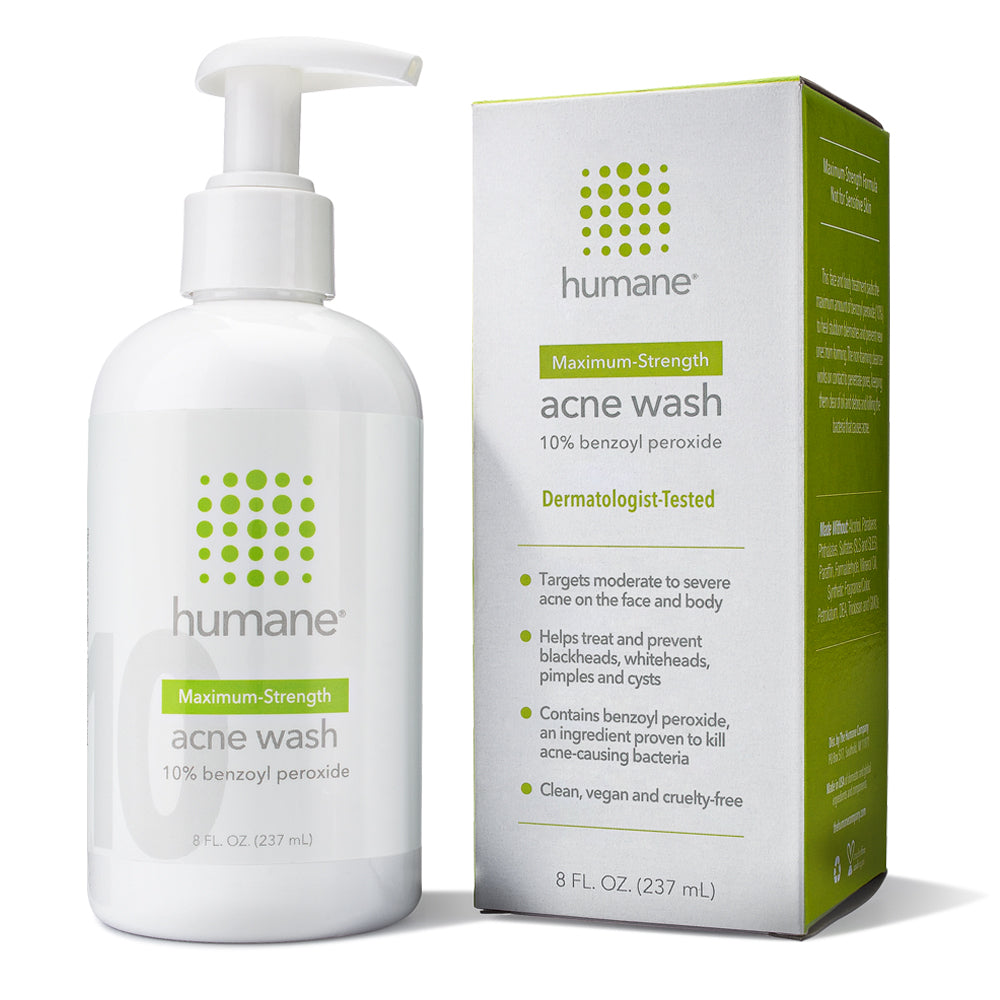 Acne Treatment Body and Face Wash 10% Benzoyl Peroxide | Humane - The Humane Company